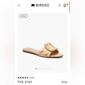 Birdies kiwi sandals natural raffia size 7.5